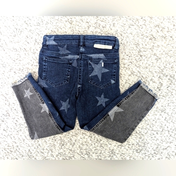 Stella McCartney Kids Skinny Star Jeans Grey Denim In Front/Blue Jean In Back - Picture 7 of 14